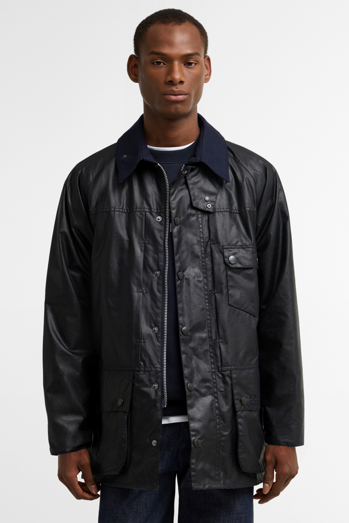 Barbour x A.P.C. Beaufort Yağlı Ceket NY91 Dark Navy