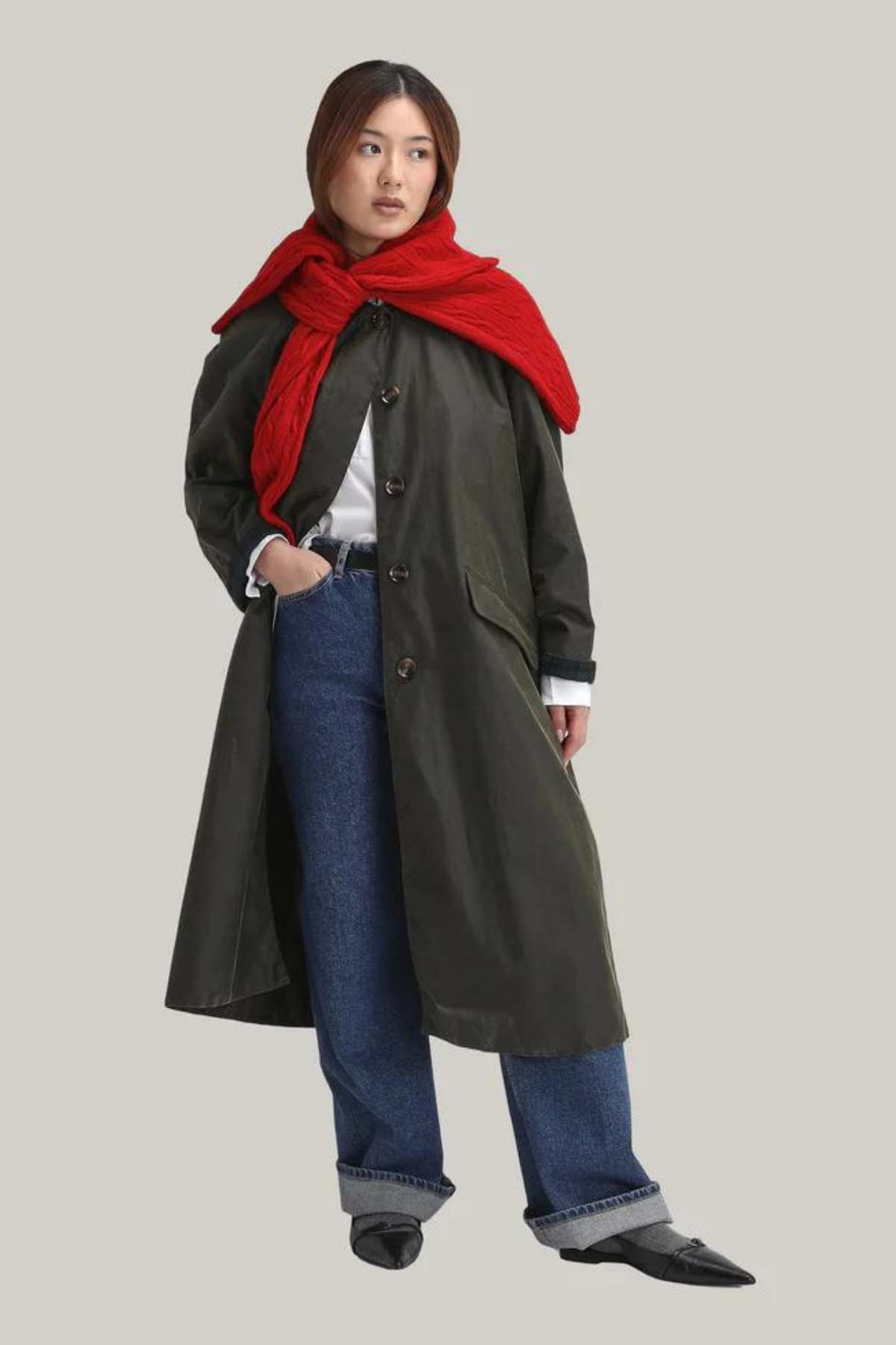 Barbour X Alexa Dorothy Yağlı Ceket OL99 Archive Oiıve