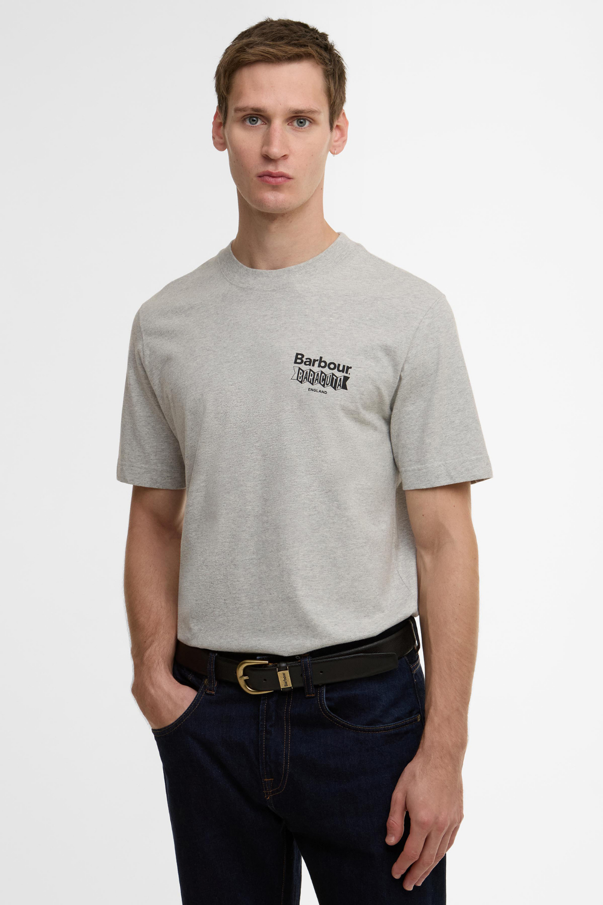 Barbour x Baracuta All Nighter OS T-Shirt GY52 Grey Marl