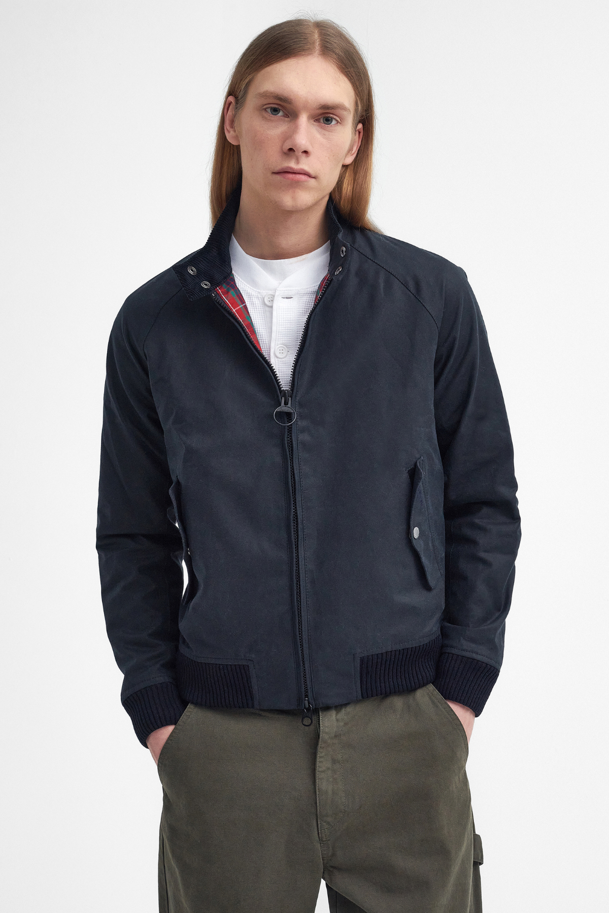 Barbour x Baracuta Porton Yağlı Ceket Navy