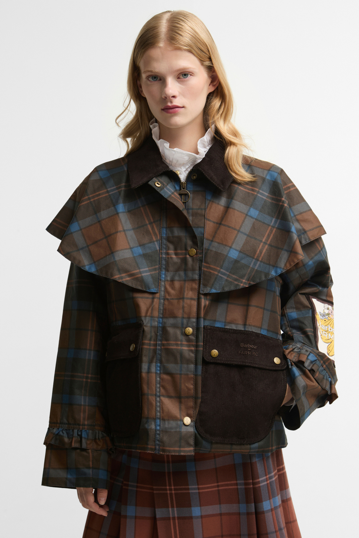 Barbour x Farm Rio Angelina Yağlı Ceket BR51 Brown