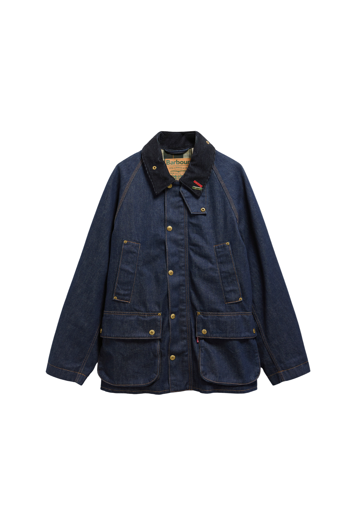 Barbour x Levis OS Bedale Denim Ceket NY71 Dark Authentic