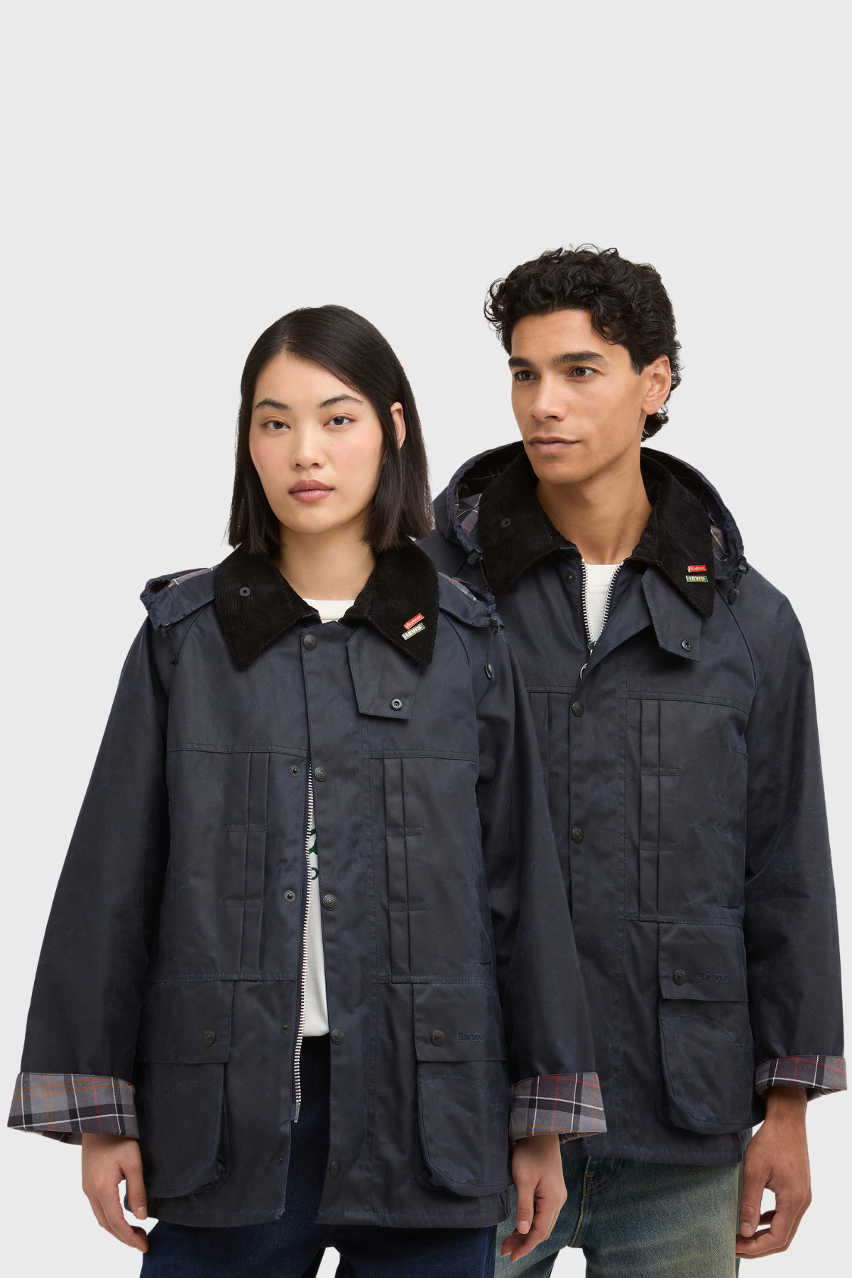 Barbour x Levi's OS Bedale Yağlı Ceket NY71 Royal Navy