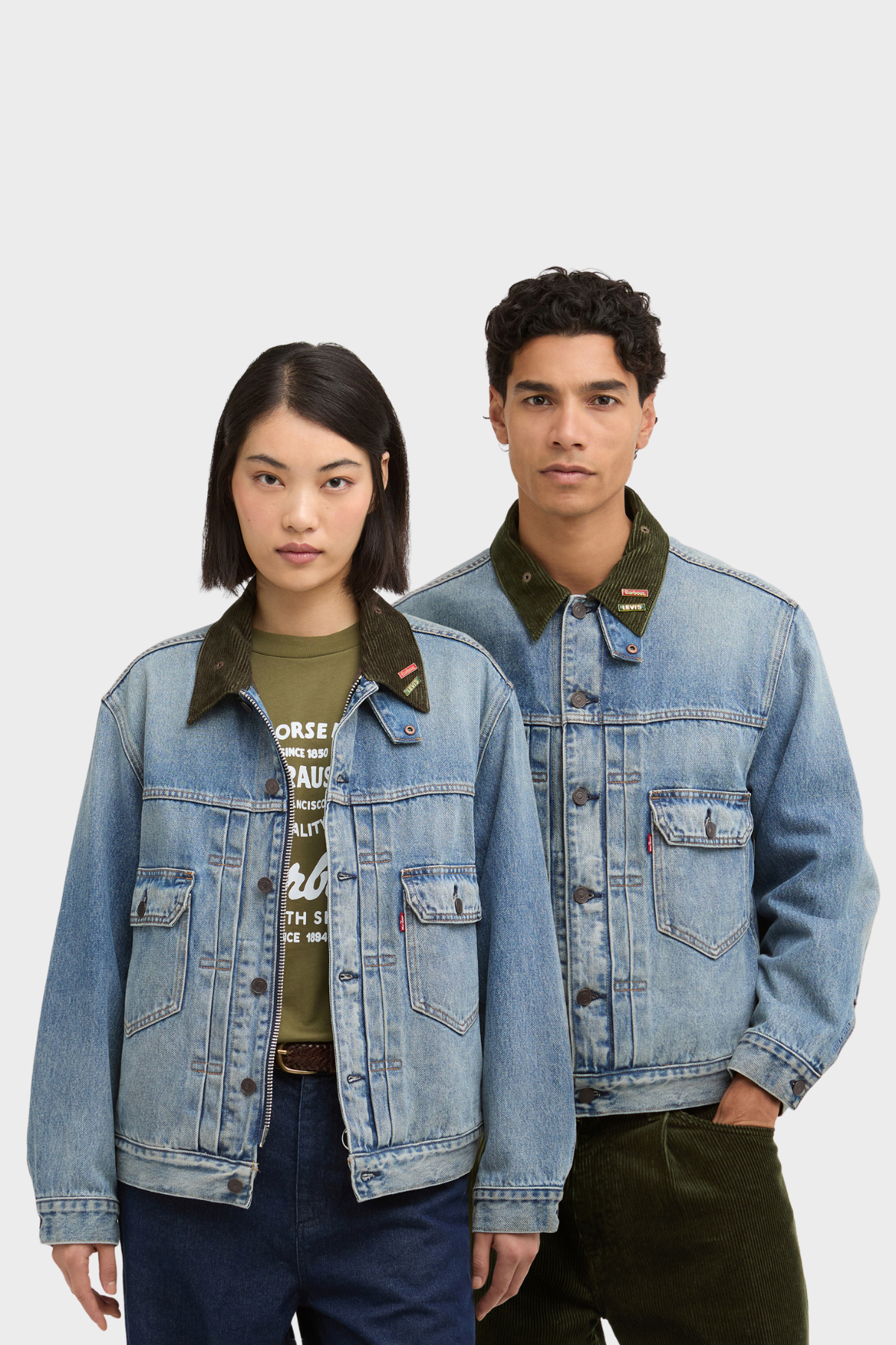 Levi's × Barbour type ii denim jack Barbour x Levis Type II Denim Ceket NY51 Navy
