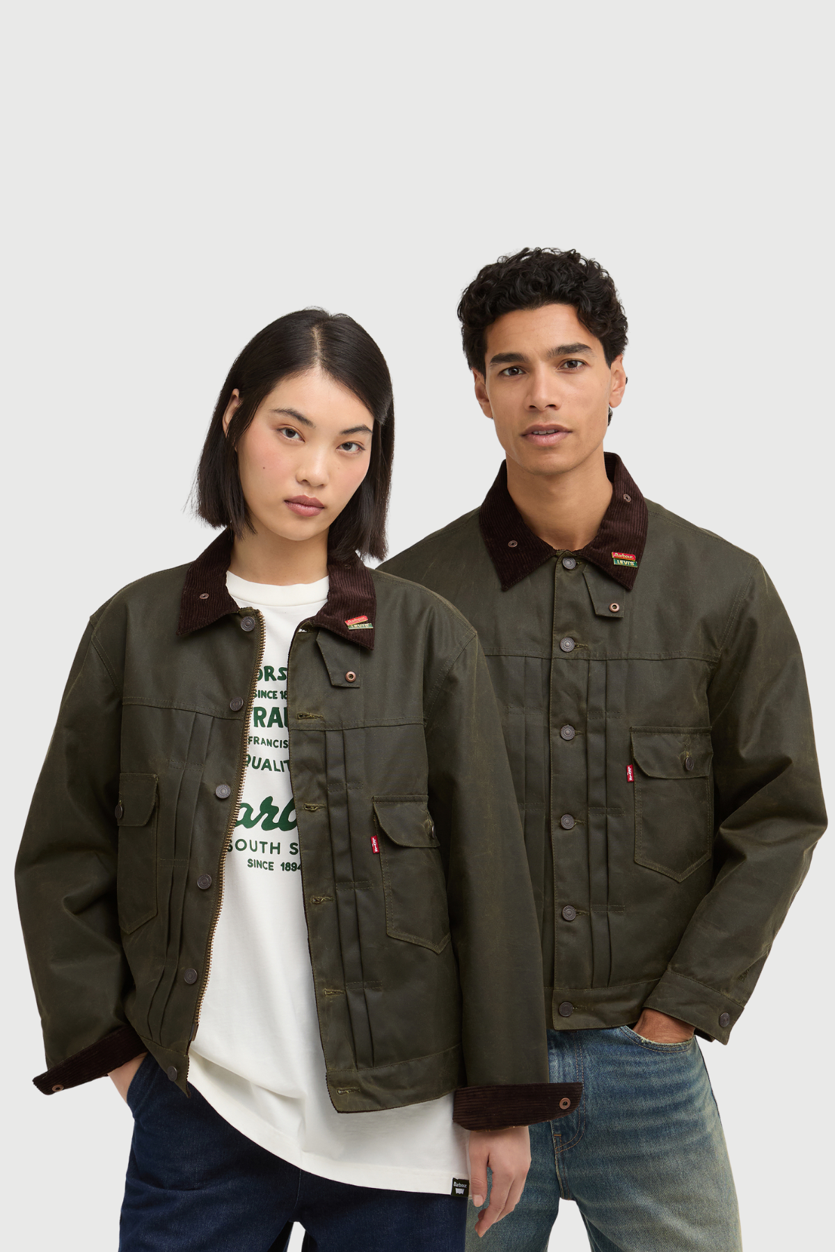 Barbour x Levi's Type II Yağlı Ceket OL51 Archive Olive