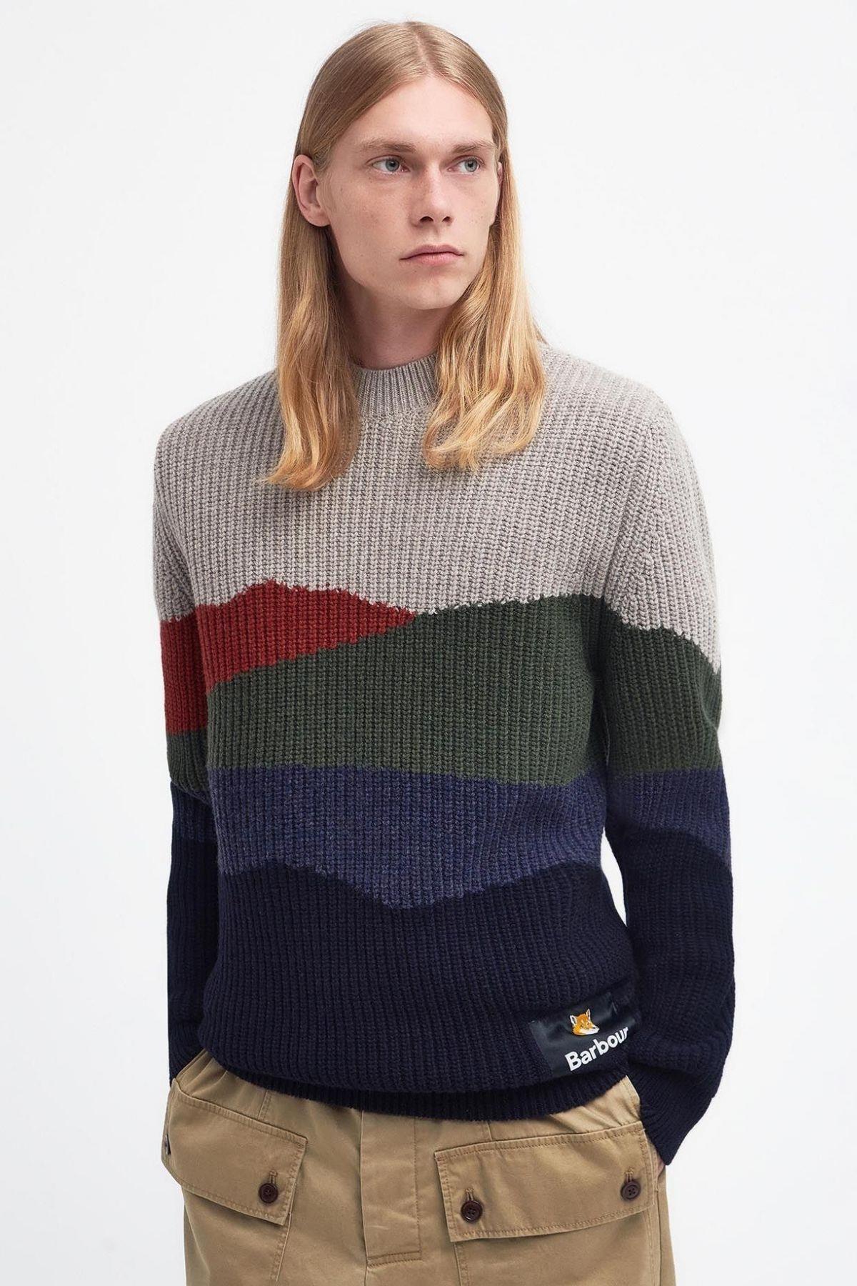 Barbour X MK Landscape Knit Sweat NY91 Navy