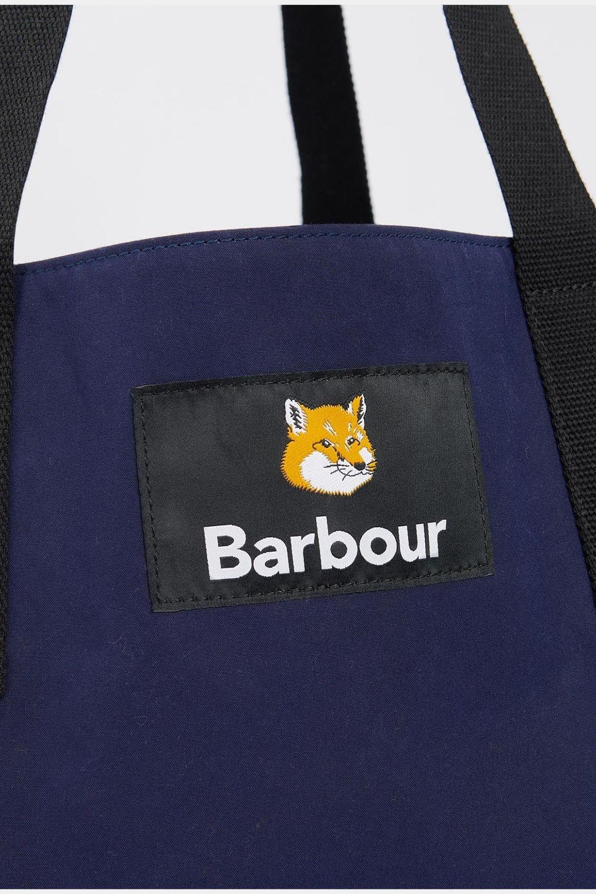 Barbour x Maison Kitsuné Reversible Tote Çanta NY71 Dark Navy
