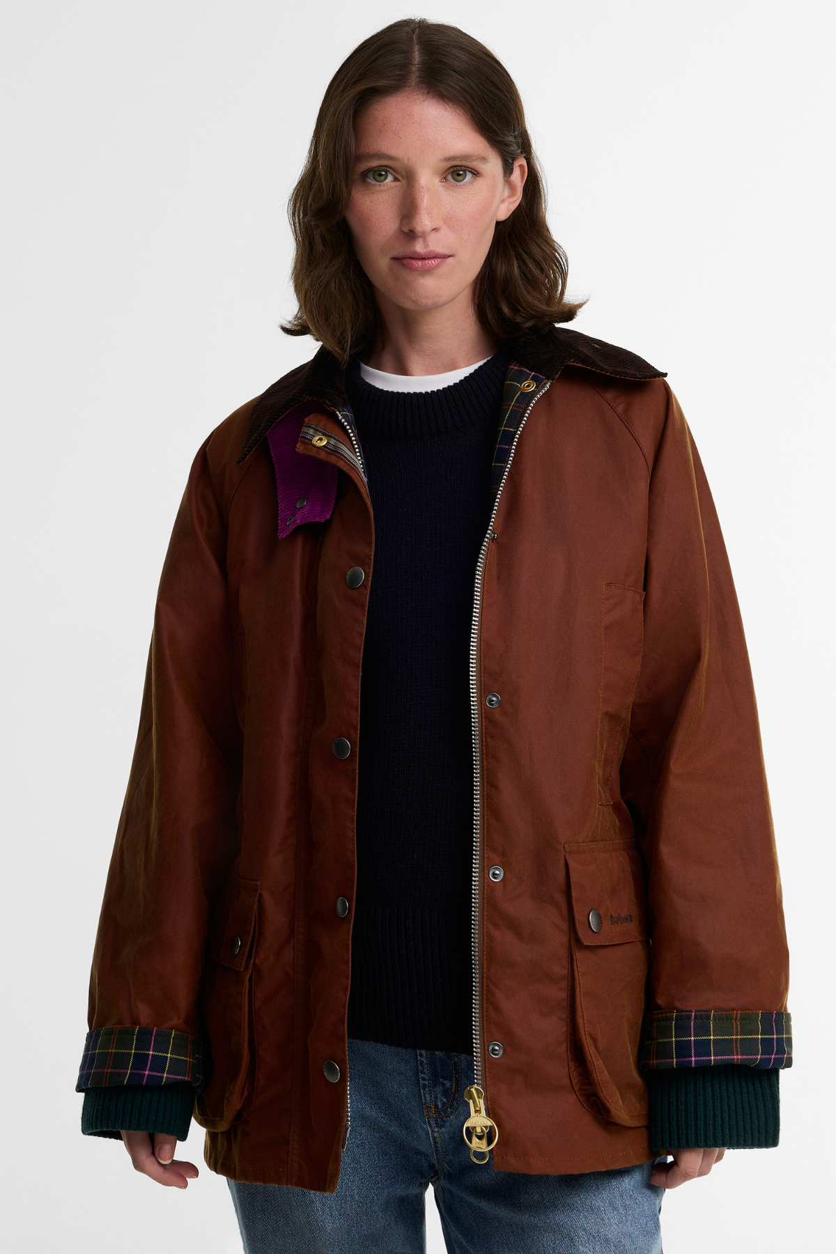 Barbour x Paul Smith Beaufort Yağlı Ceket BR71 Russet Brown
