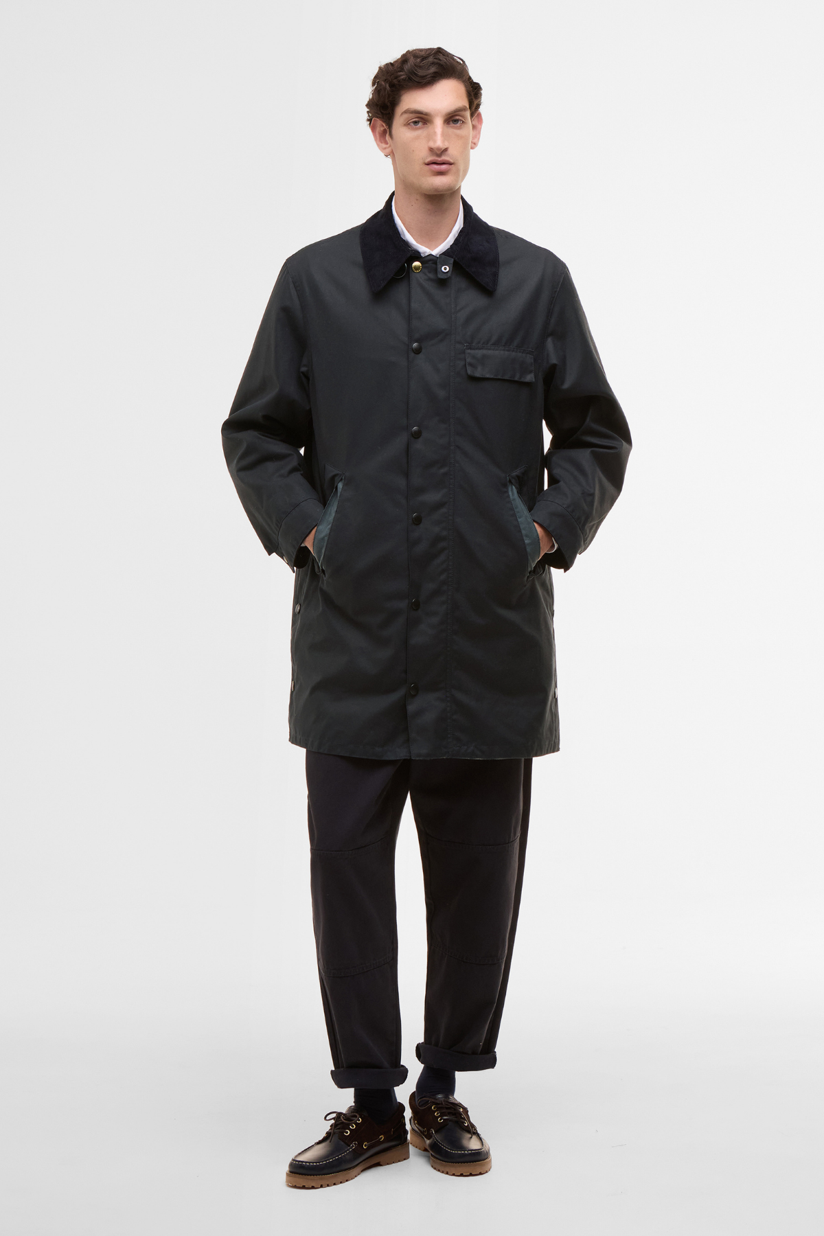 Barbour x Paul Smith Beeston Yağlı Ceket NY51 Navy