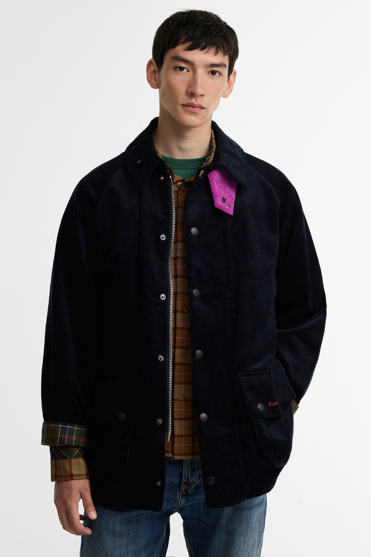 Barbour x Paul Smith Cord Beaufort Casual Ceket NY91 Dark Navy