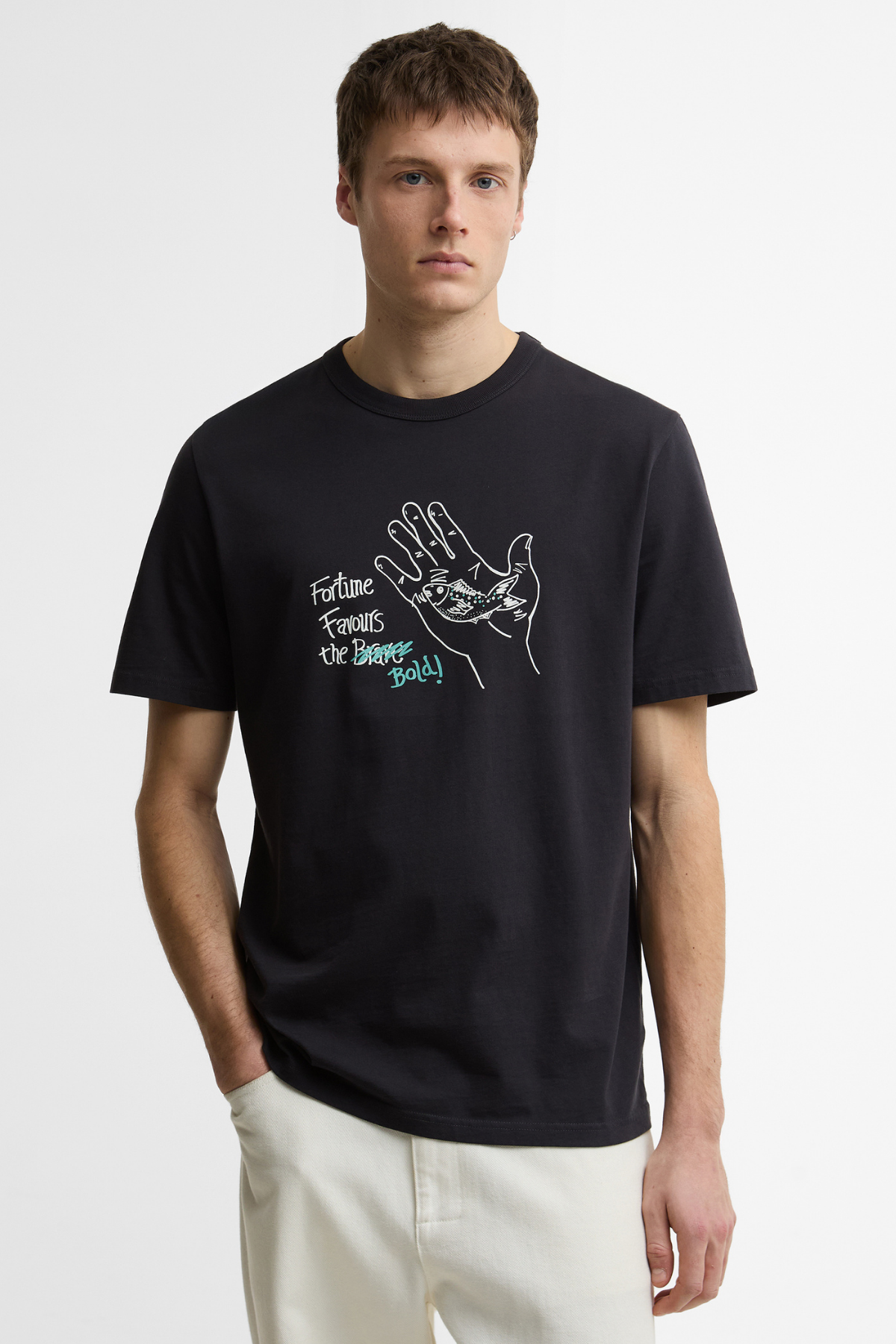 Barbour X Paul Smith Fortune Graphic T-Shirt NY74 Dark Navy