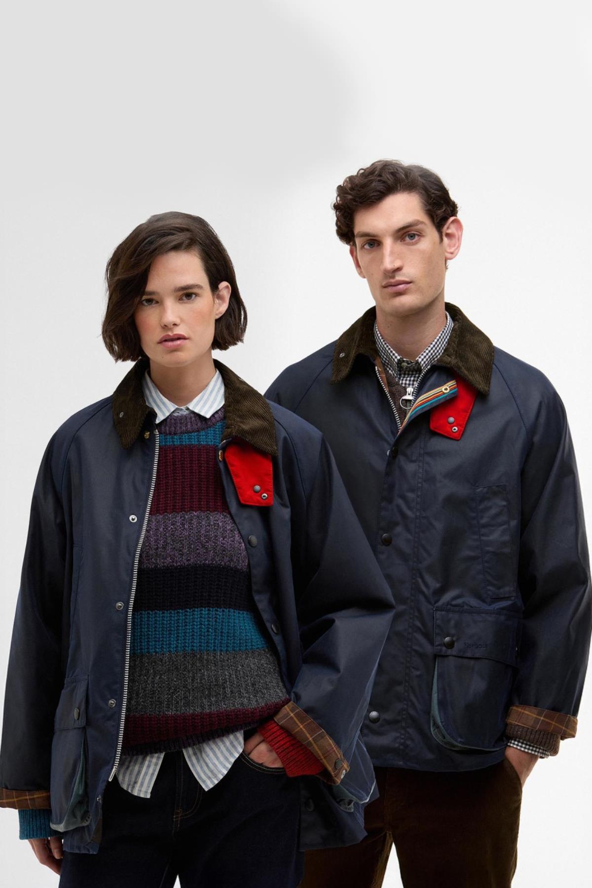 Barbour x Paul Smith OS Bedale Yağlı Ceket NY94 Night Sky