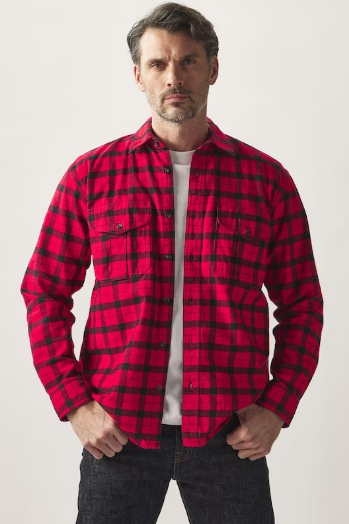 Filson Alaskan Guide Gömlek Red Black