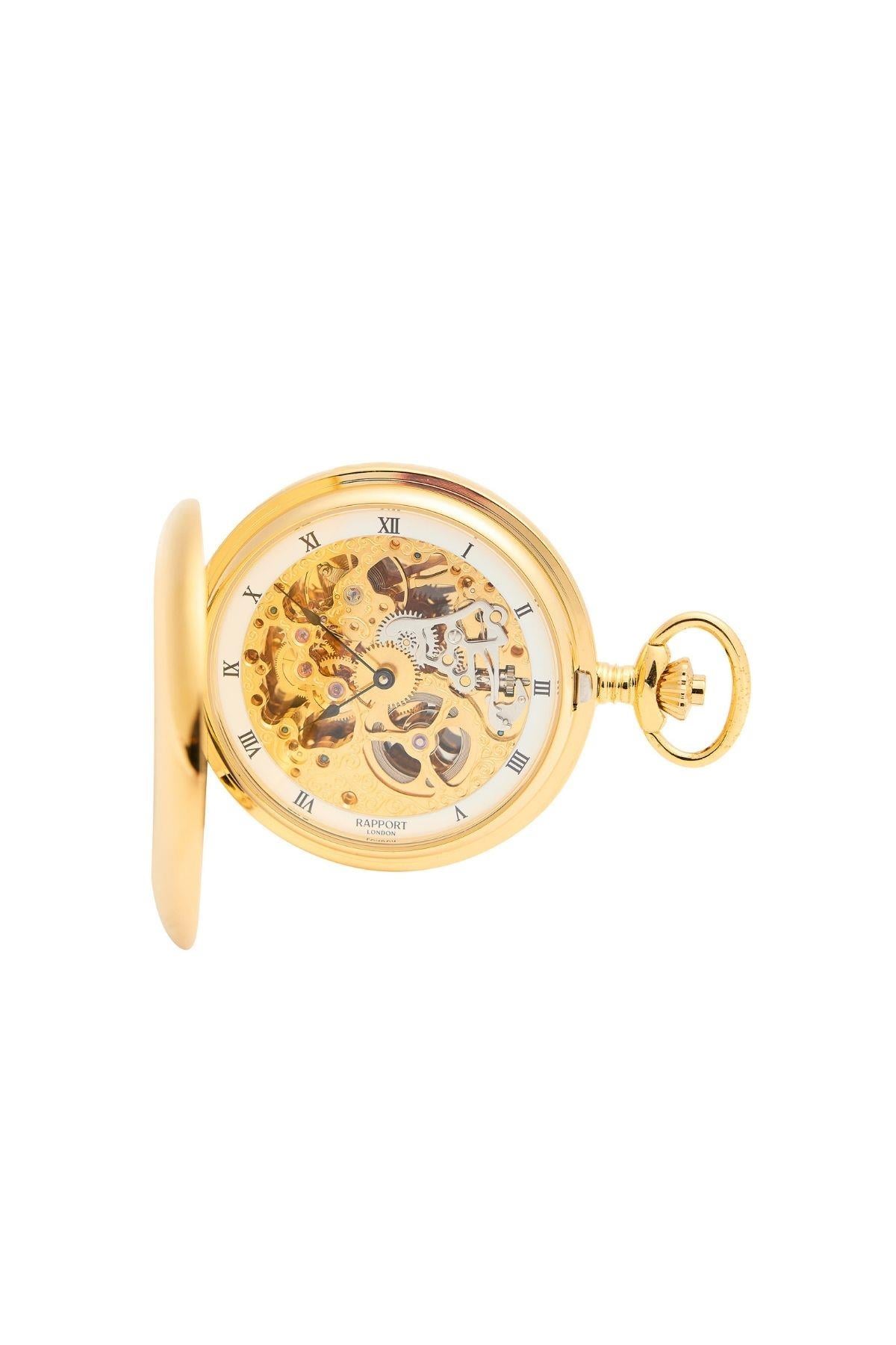 Rapport London Çift Kapaklı Cep Saati Gold