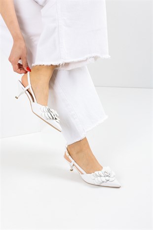 La Parate Kadın Topuklu Ayakkabı - Beyaz