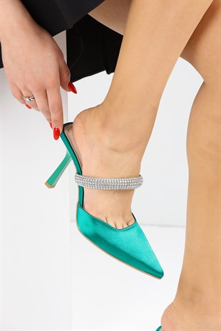 Sempre Kadın Topuklu Ayakkabı - Yeşil