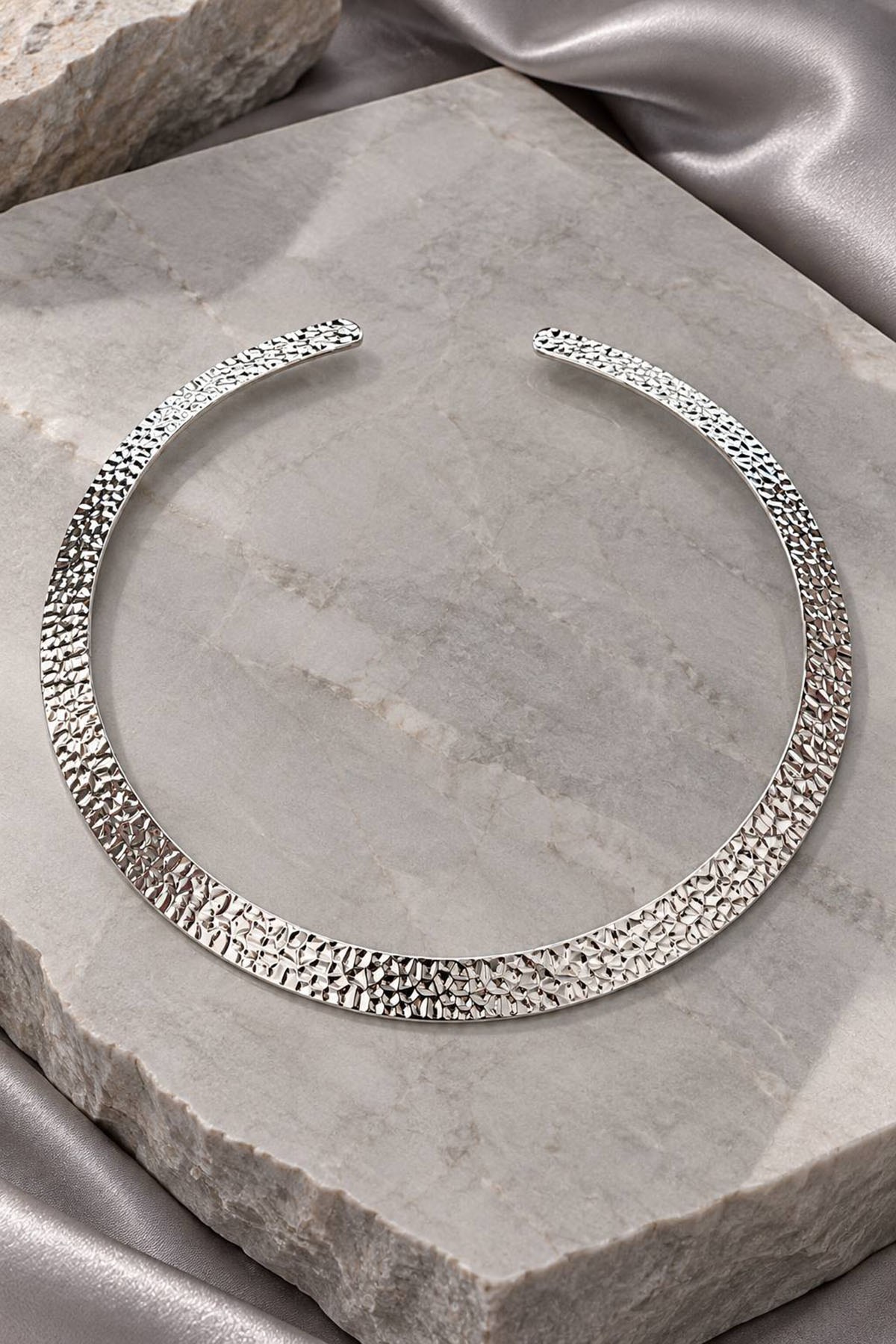Gümüş Renk YSX Choker Kolye