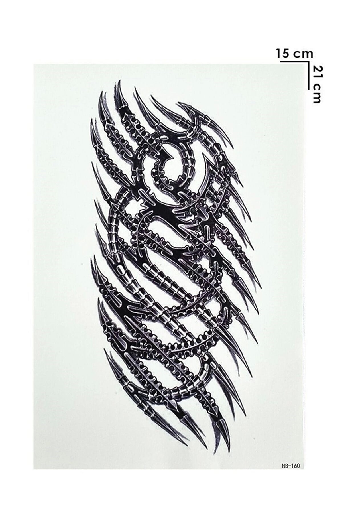 Geçici Büyük Tribal Dövme Tattoo