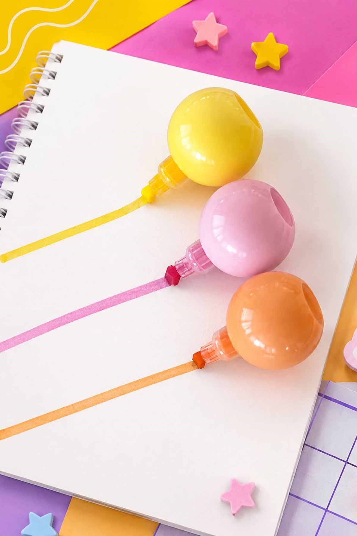 3lü Karışık Renk Prenses Figürlü Yumurtlayan Kalem 