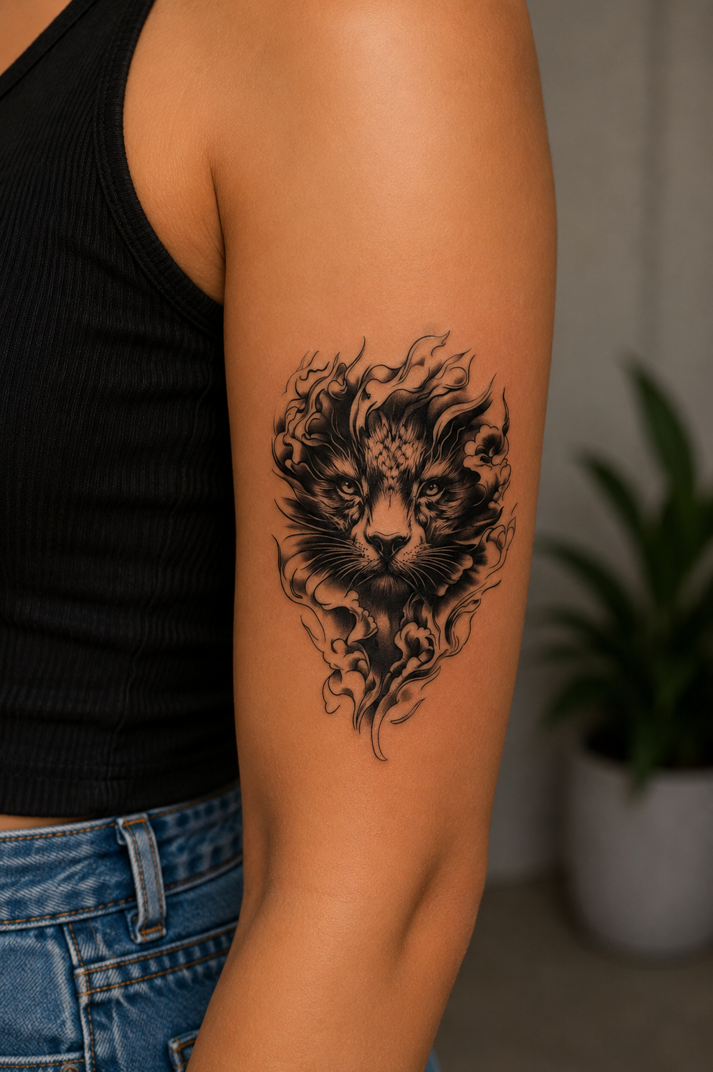 Kedi Geçici Dövme Tattoo