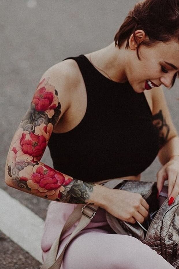 Çiçek Dövme Geçici Kol Tattoo