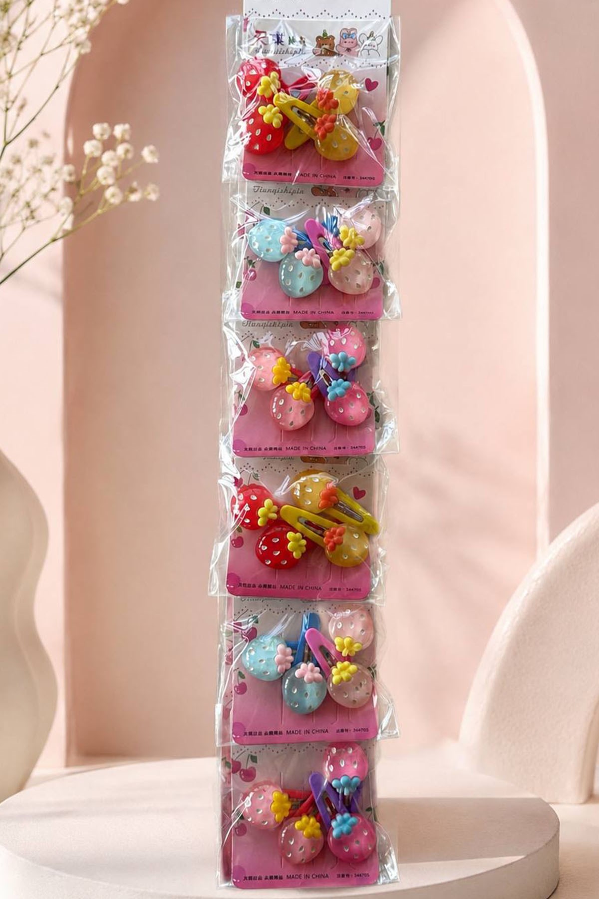 24lü Karışık Renk Yan Toka Set