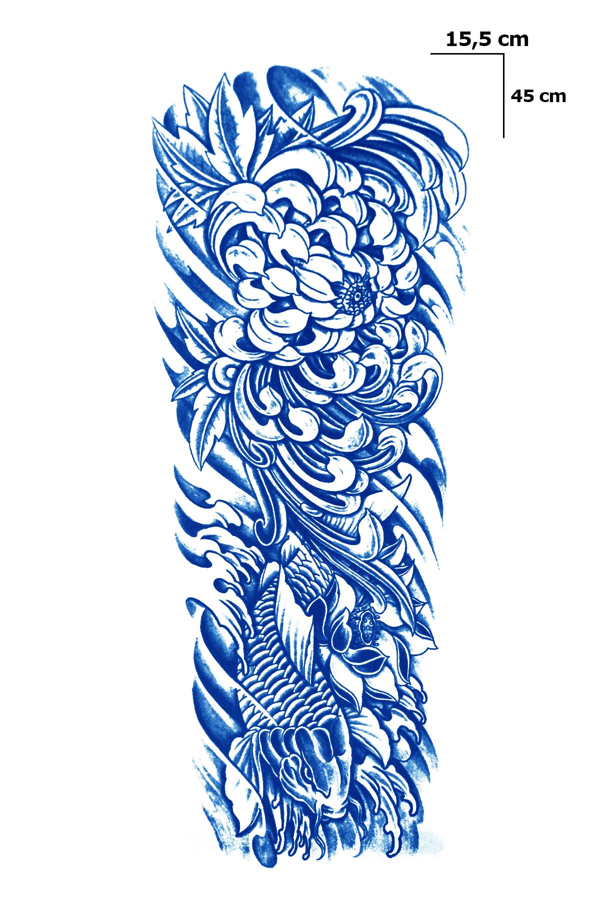 Balık Sonradan Kararan Yarı Kalıcı Geçici Kol Dövme Tattoo