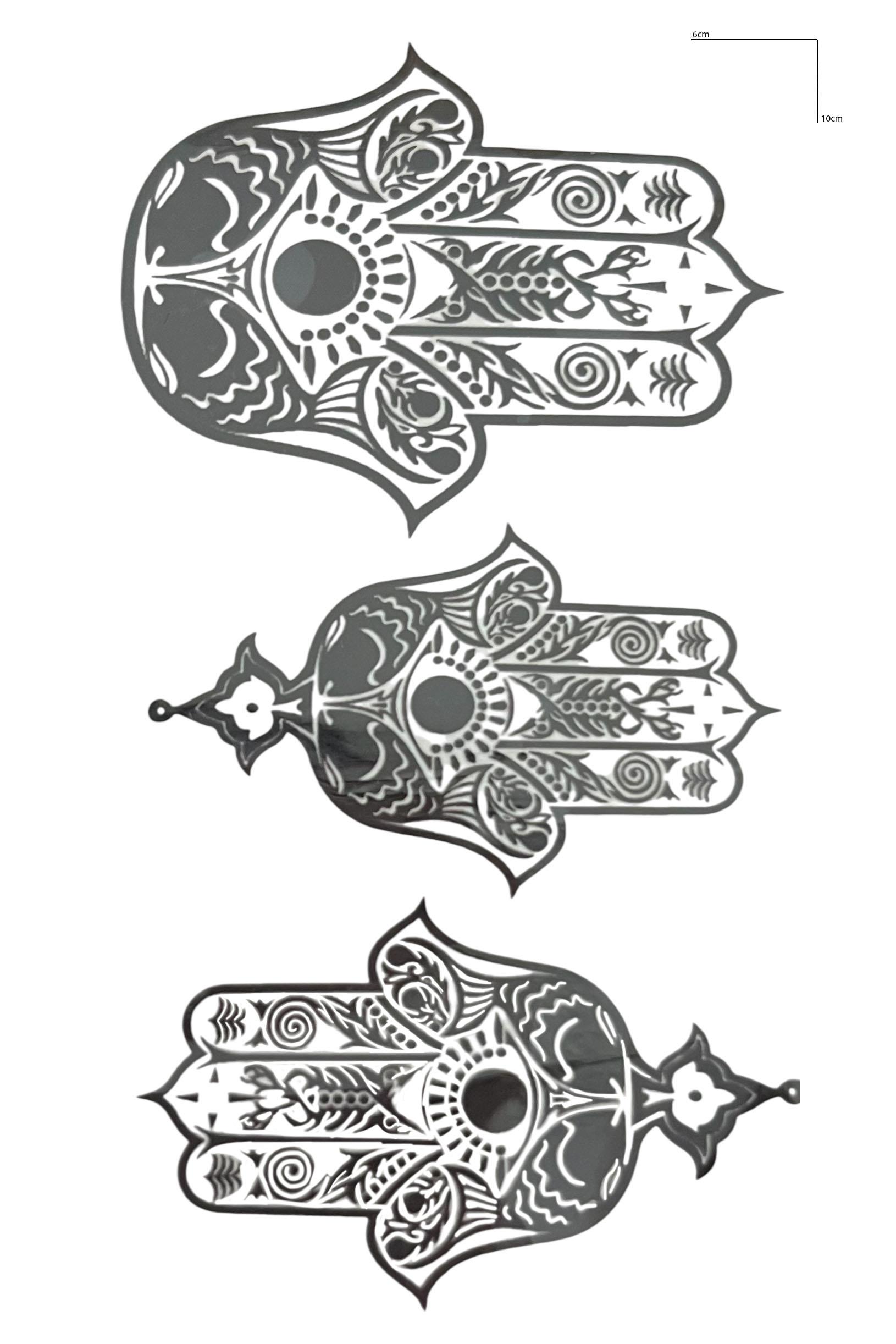 Geçici Rabia Ana Eli Figürlü Mini Dövme Tattoo