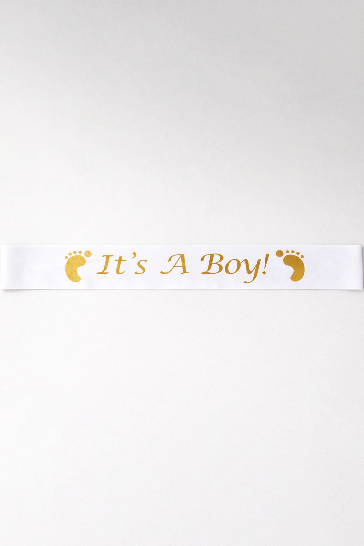 Beyaz Renk Its A Boy Yazılı Kuşak Kurdelesi 