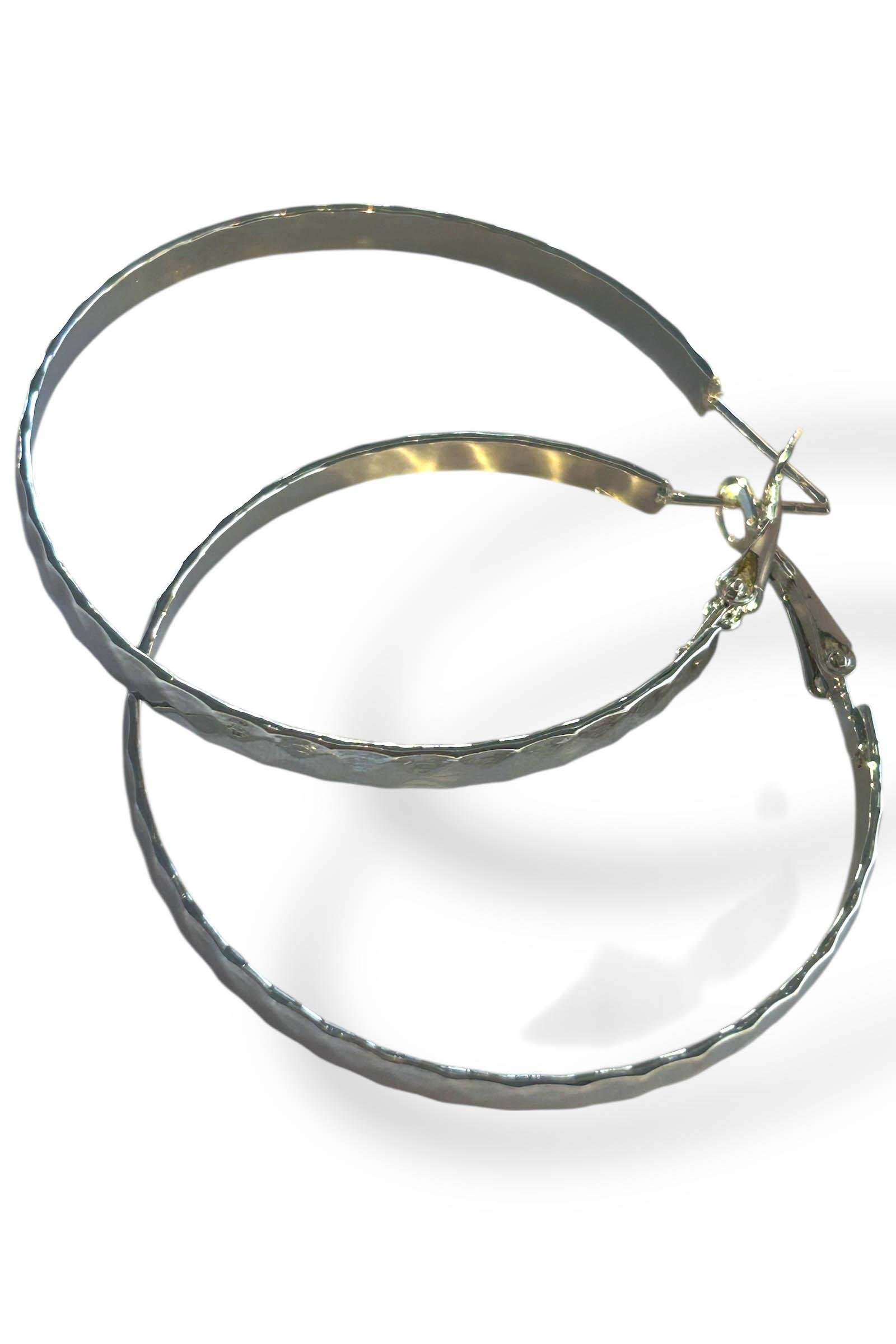 Gümüş Renk Halka Küpe (Çift)