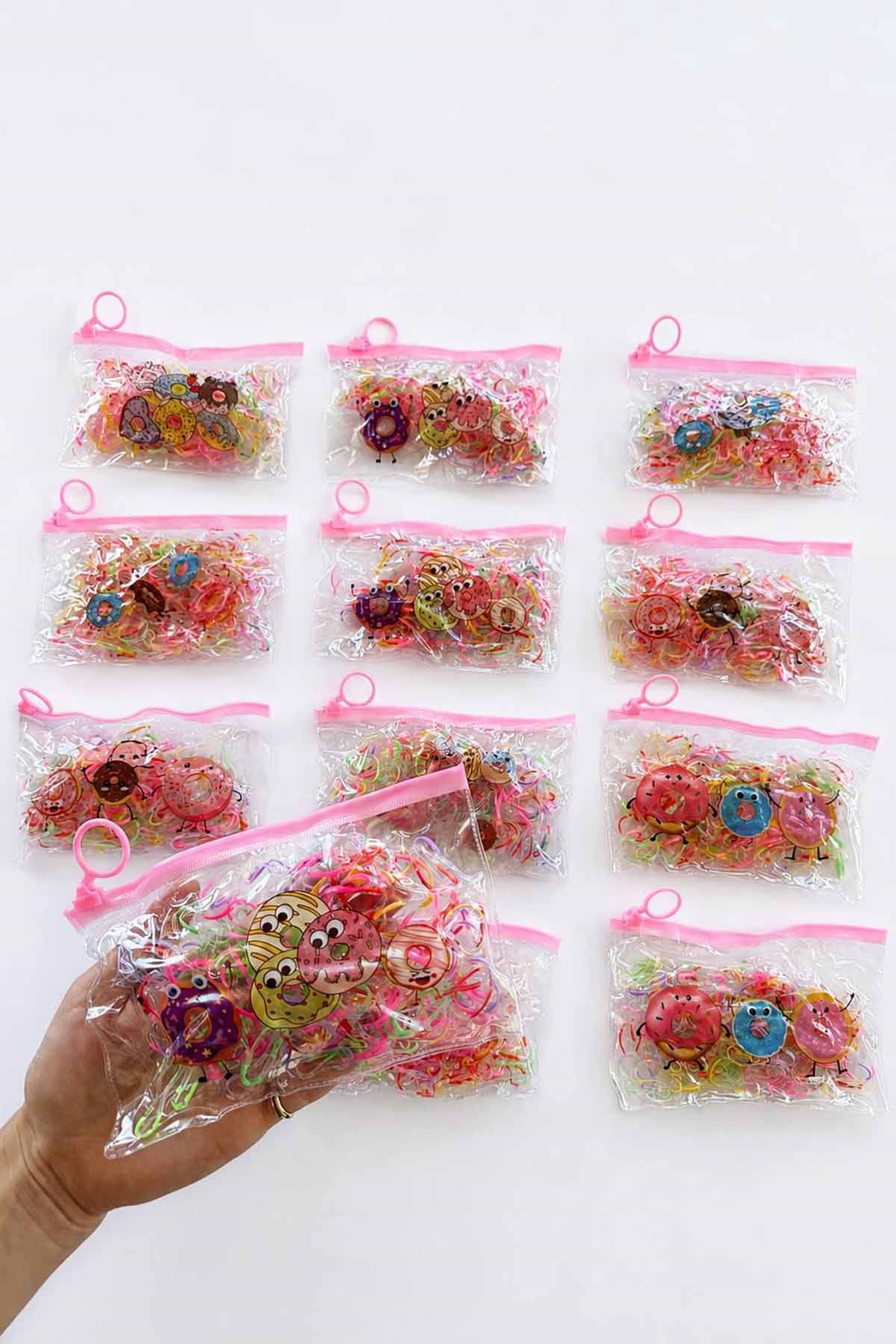 12li Karışık Renk Lastik Toka Set
