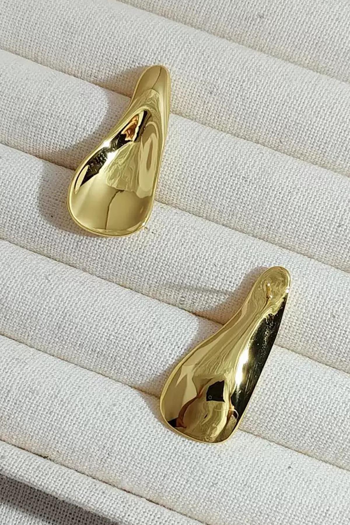 Altın Renk Çelik Küpe (Çift)