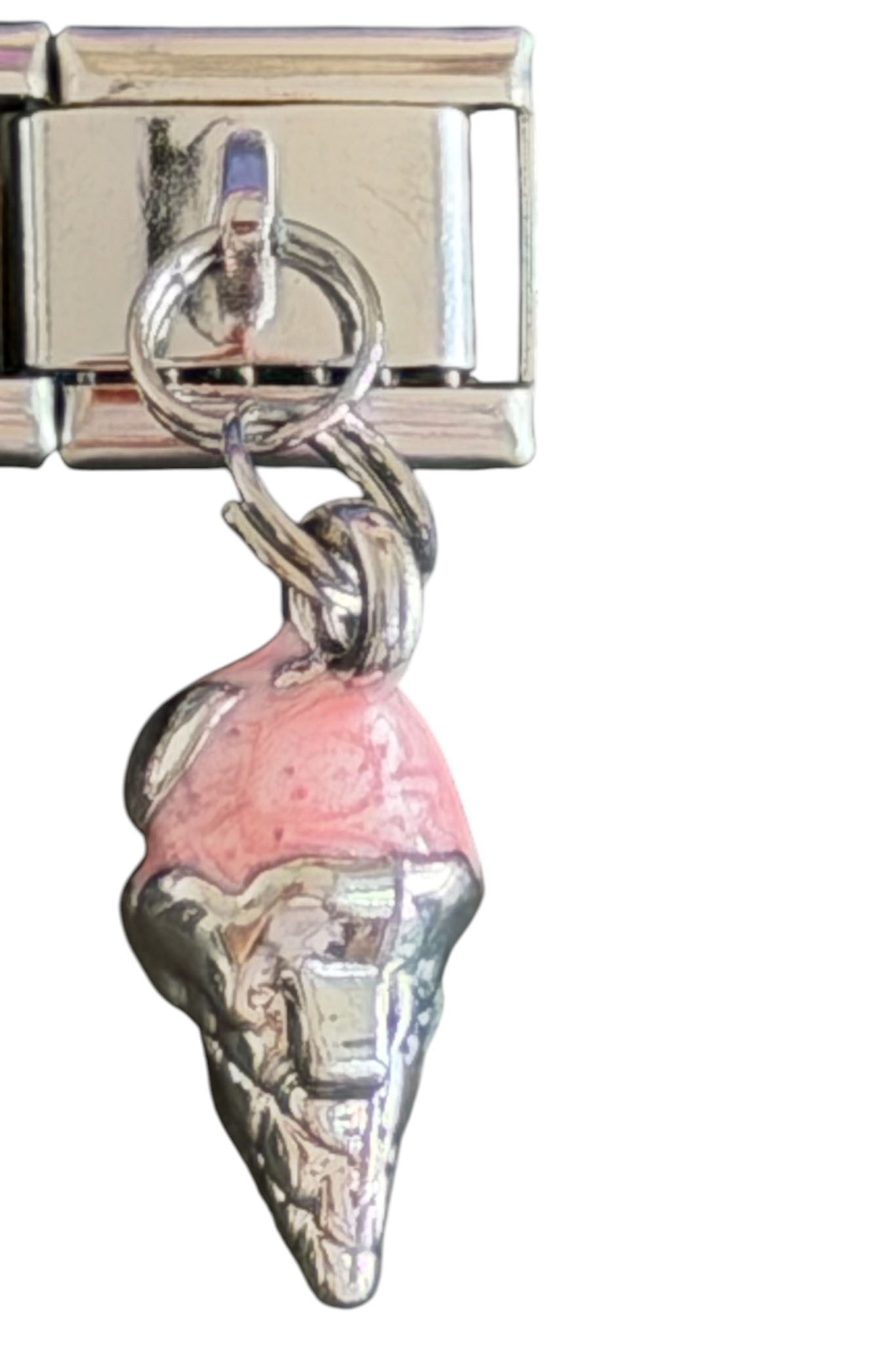Gümüş Renk Dondurma Figürlü Çelik Nomination Charm (Tek)