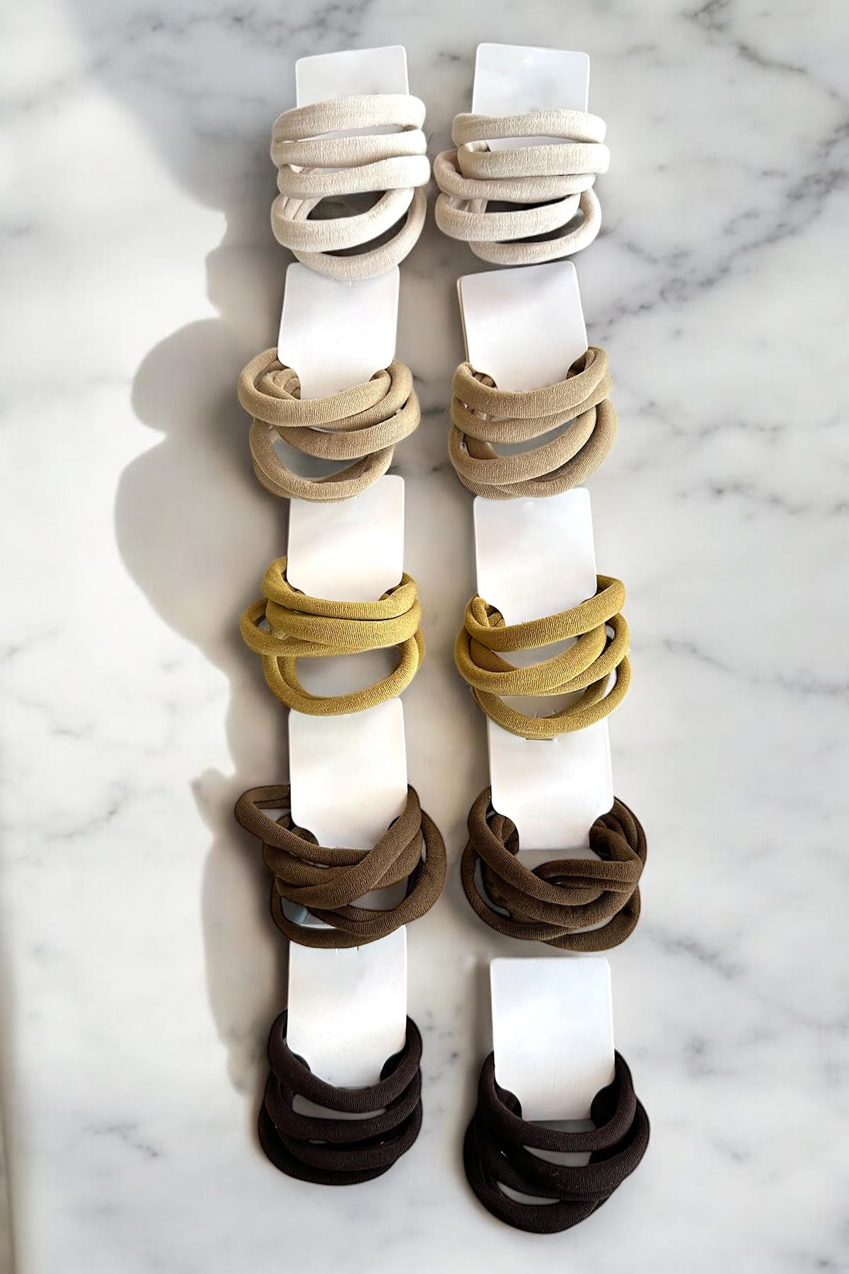 10lu Karışık Renk Havlu Toka Set