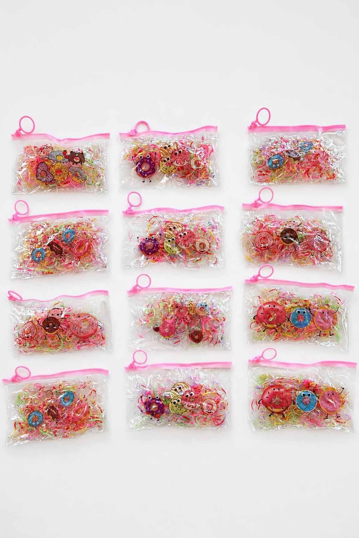 12li Karışık Renk Lastik Toka Set