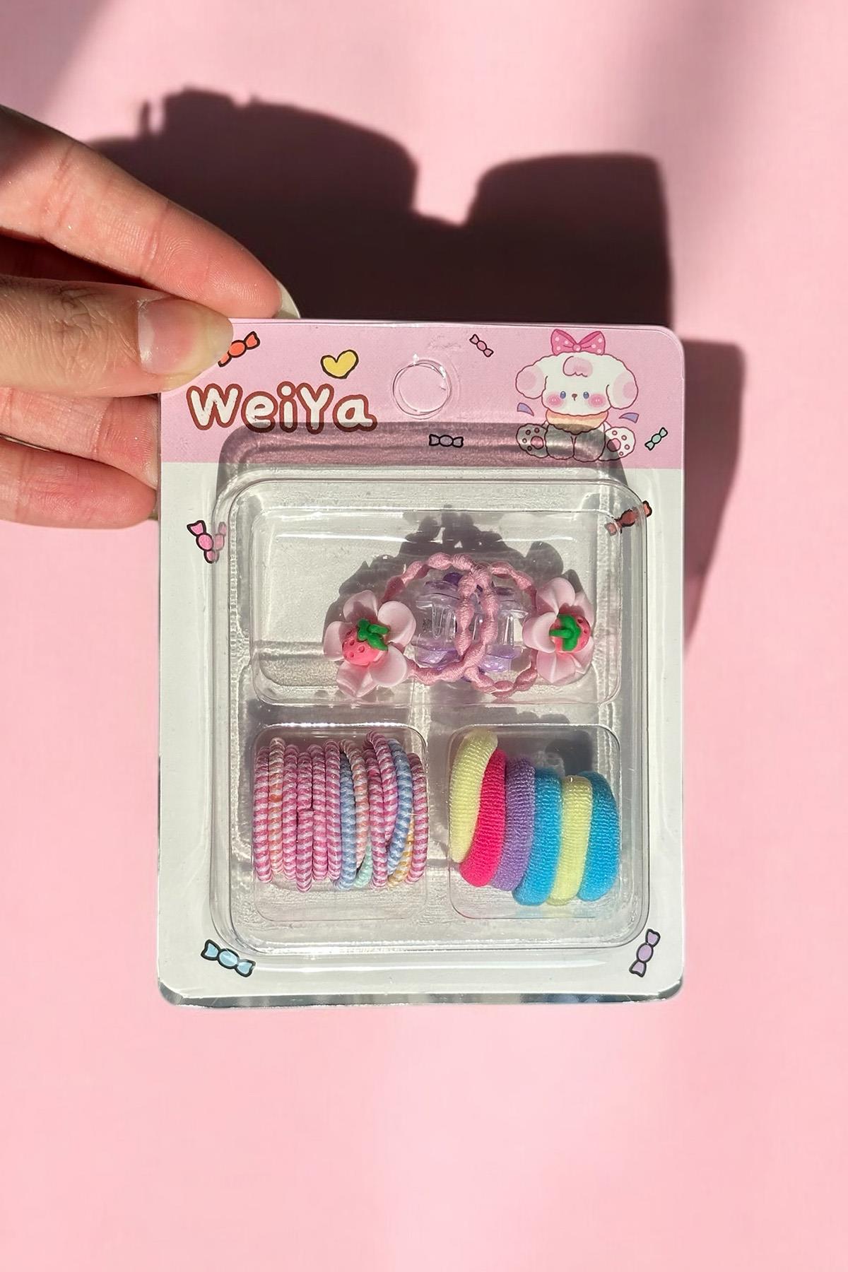 12li Karışık Renk Lastik Toka Set