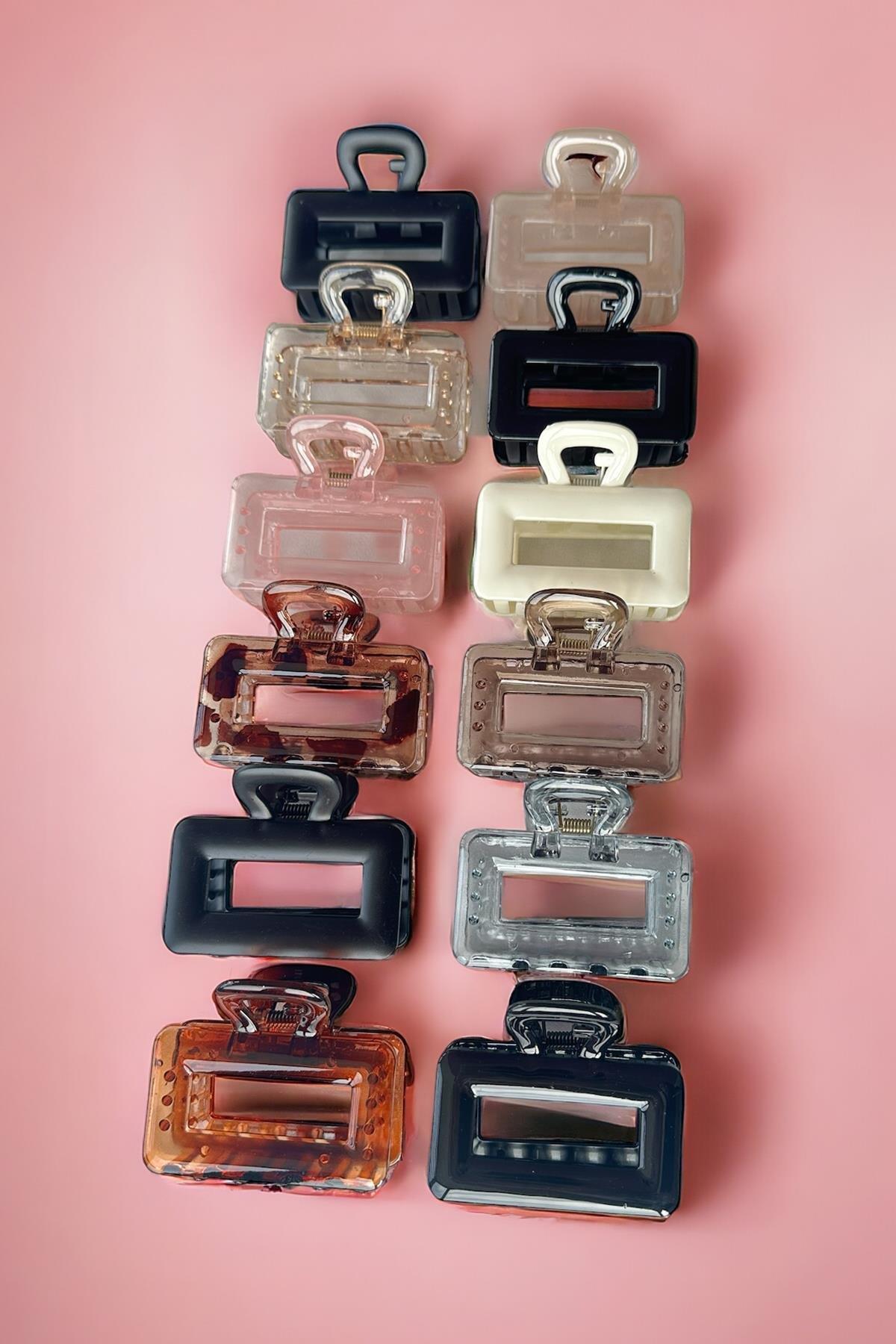 12li Karışık Renk Mandal Toka Set 