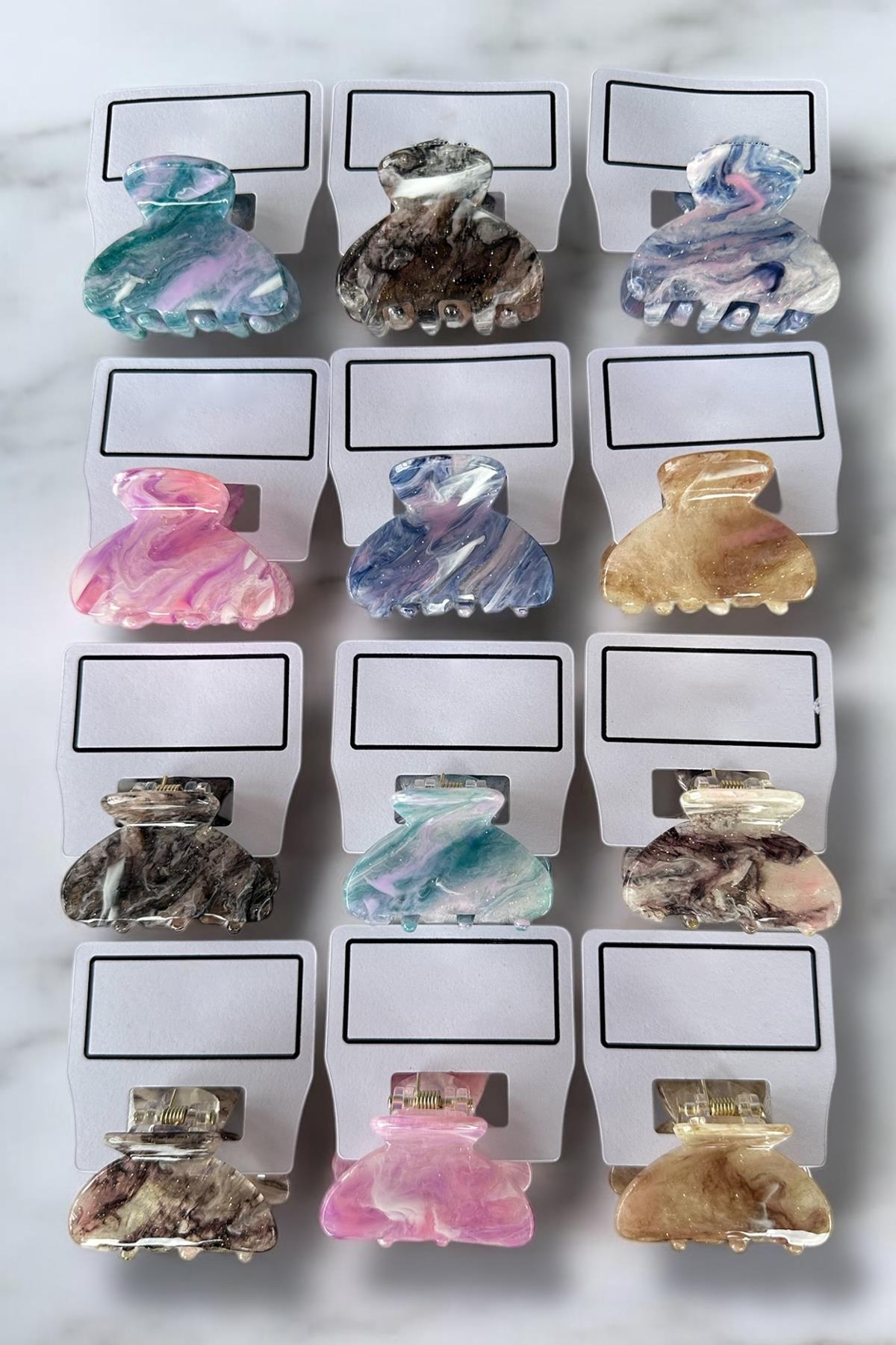 12li Karışık Renk Mandal Toka Set