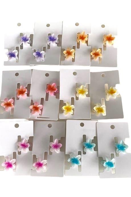 12li Karışık Renk Minik Lotus Toka Set
