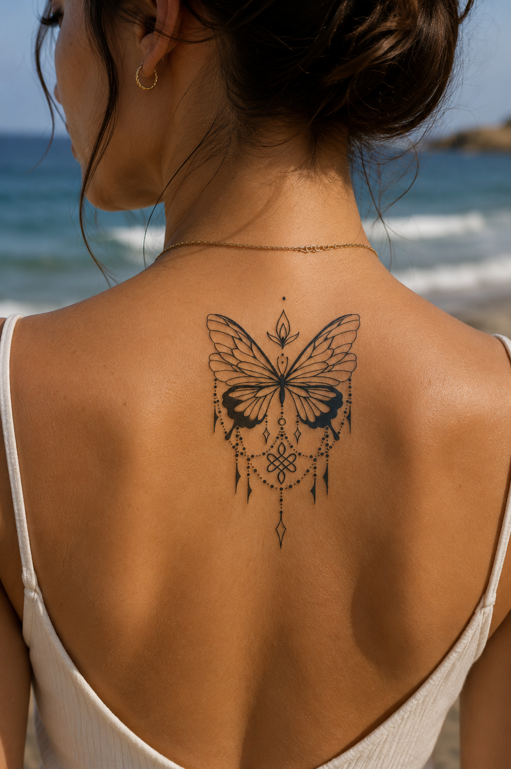 Kelebek Sonradan Kararan Yarı Kalıcı Geçici Dövme Tattoo