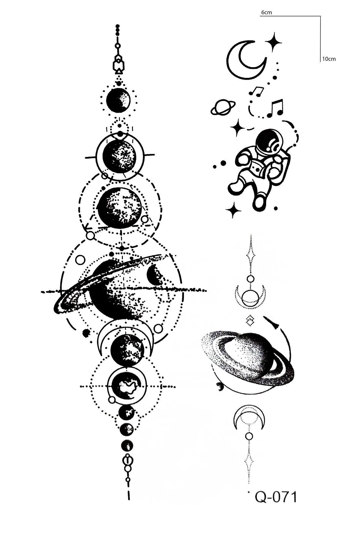 Gezegen Geçici Dövme Tattoo