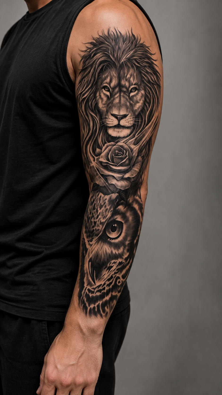 Aslan Kol Dövme Geçici Tattoo