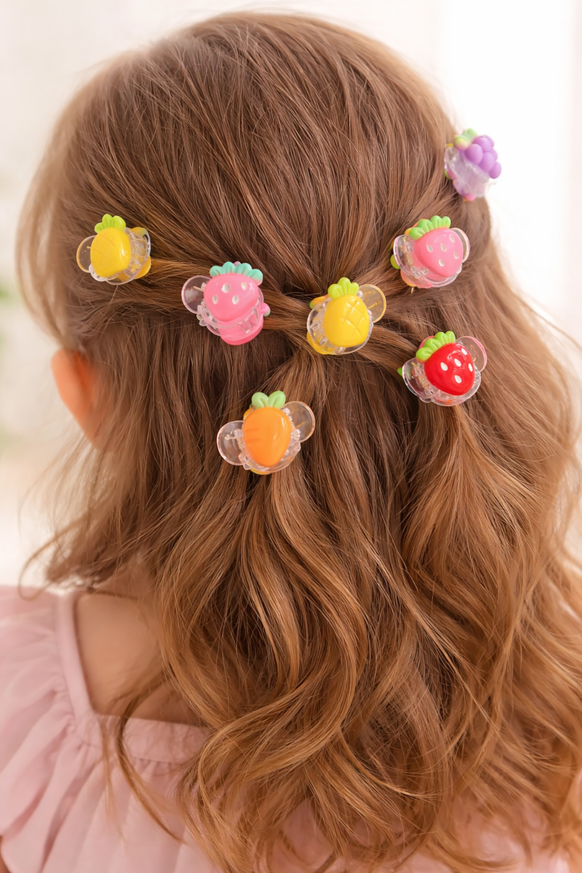 10lu Karışık Figürlü Mini Mandal Toka Set