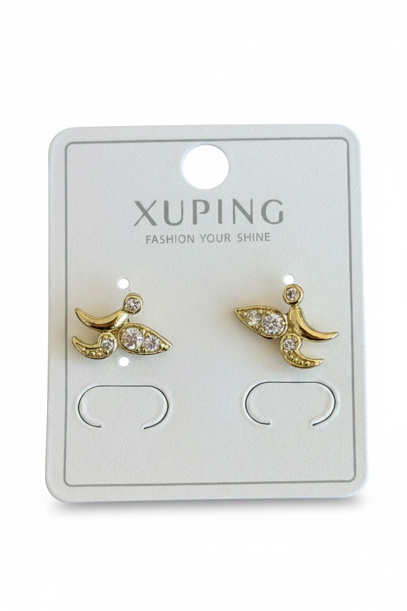 Altın Renk Taşlı Xuping Küpe (Çift)