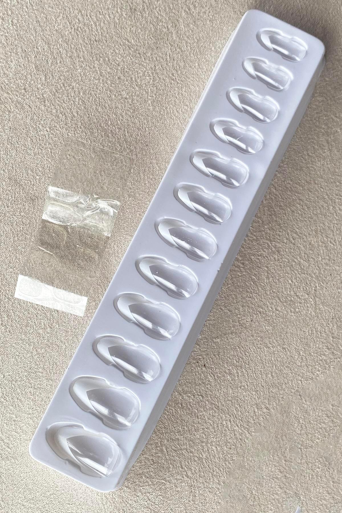 12li Şeffaf Renk French Takma Tırnak Set