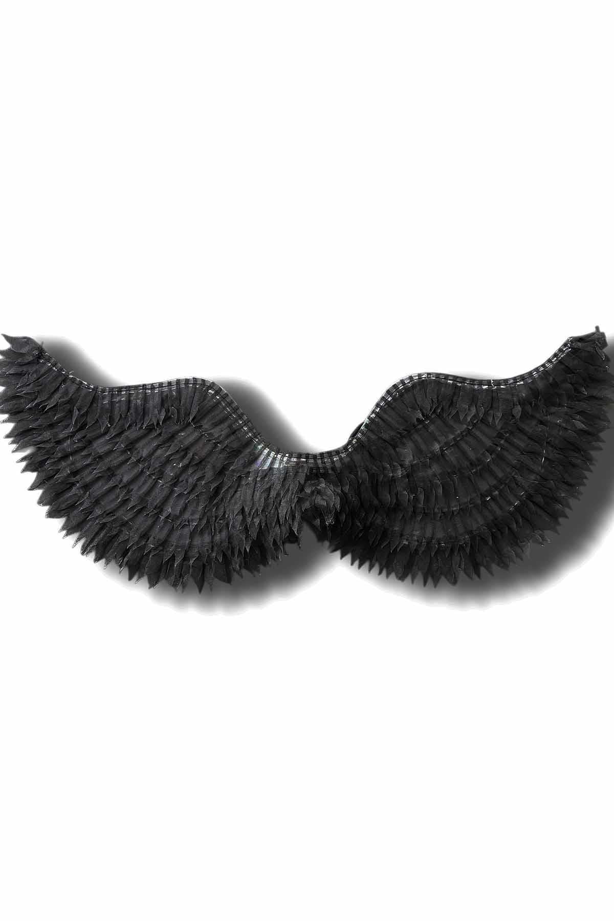 Siyah Renk Led Yanıp Sönen Işıklı Melek Kanat