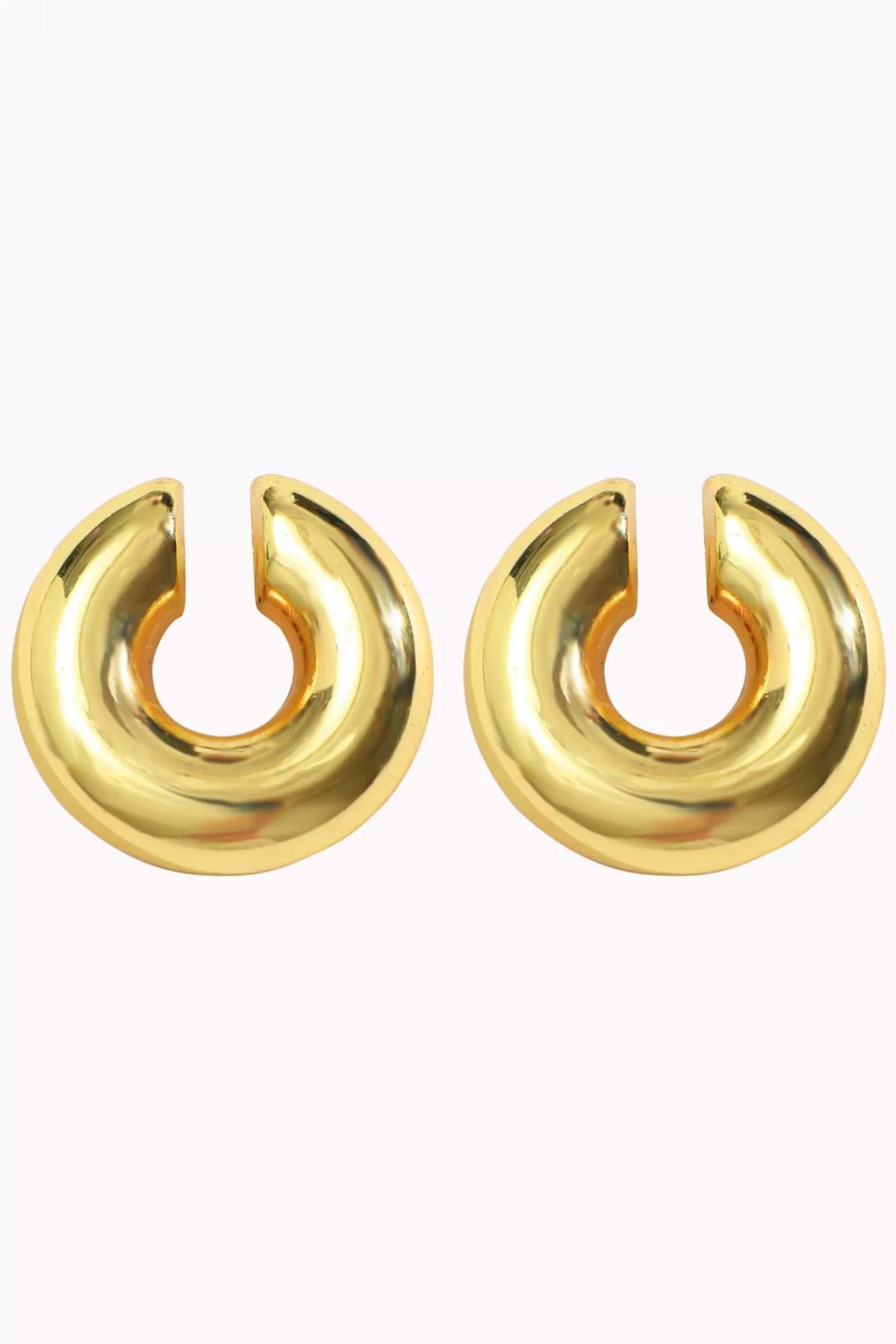2li Altın Renk Çelik Ear Cuff (Tek)