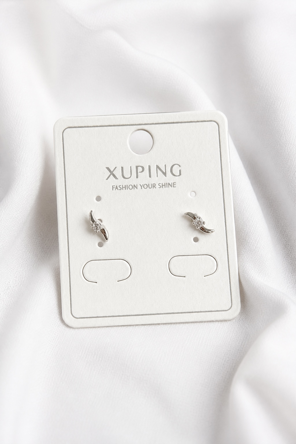 Gümüş Renk Taşlı Xuping Küpe (Çift)