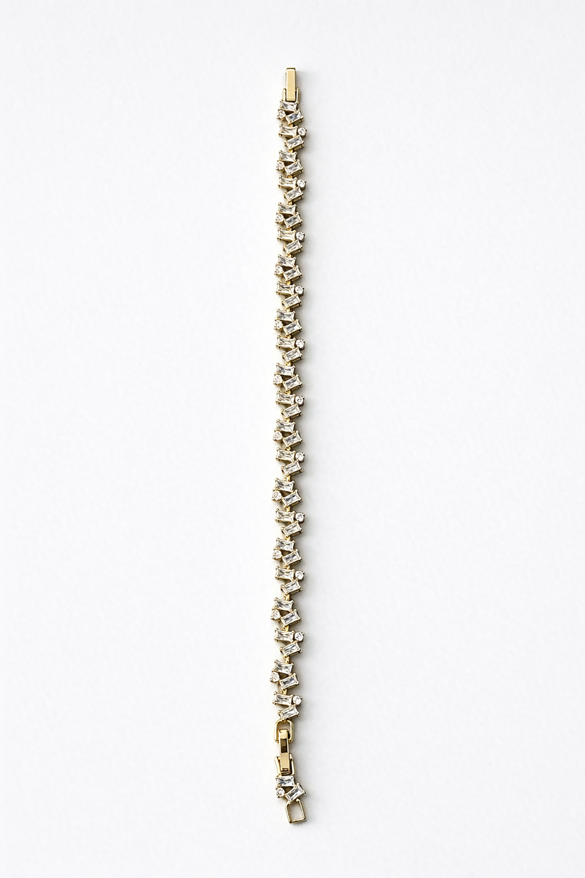 Altın Renk Taş Detaylı Çelik Xupıng VİP Bileklik