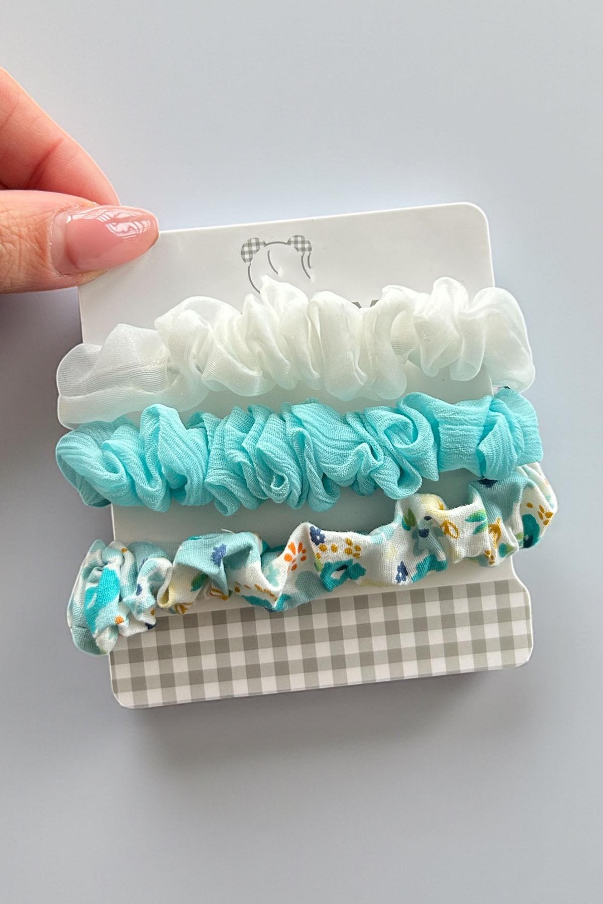 3lü Karışık Renk Lastik Toka Set